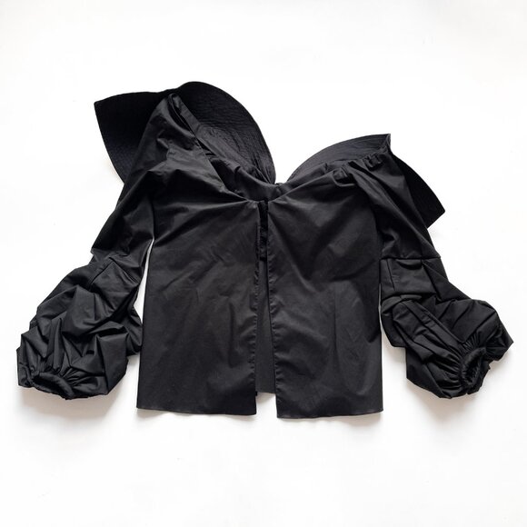 Johanna Ortiz Lutari Top Fall 2017 One Shoulder Black Size 2 NEW NWT - Picture 5 of 16